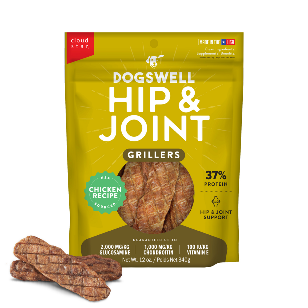 Dogswell Hip & Joint Support Chicken Dog Treats - Healthy Snacks for Senior Dogs with Joint Pain - Perfect for Training, Rewards & Mobility Support