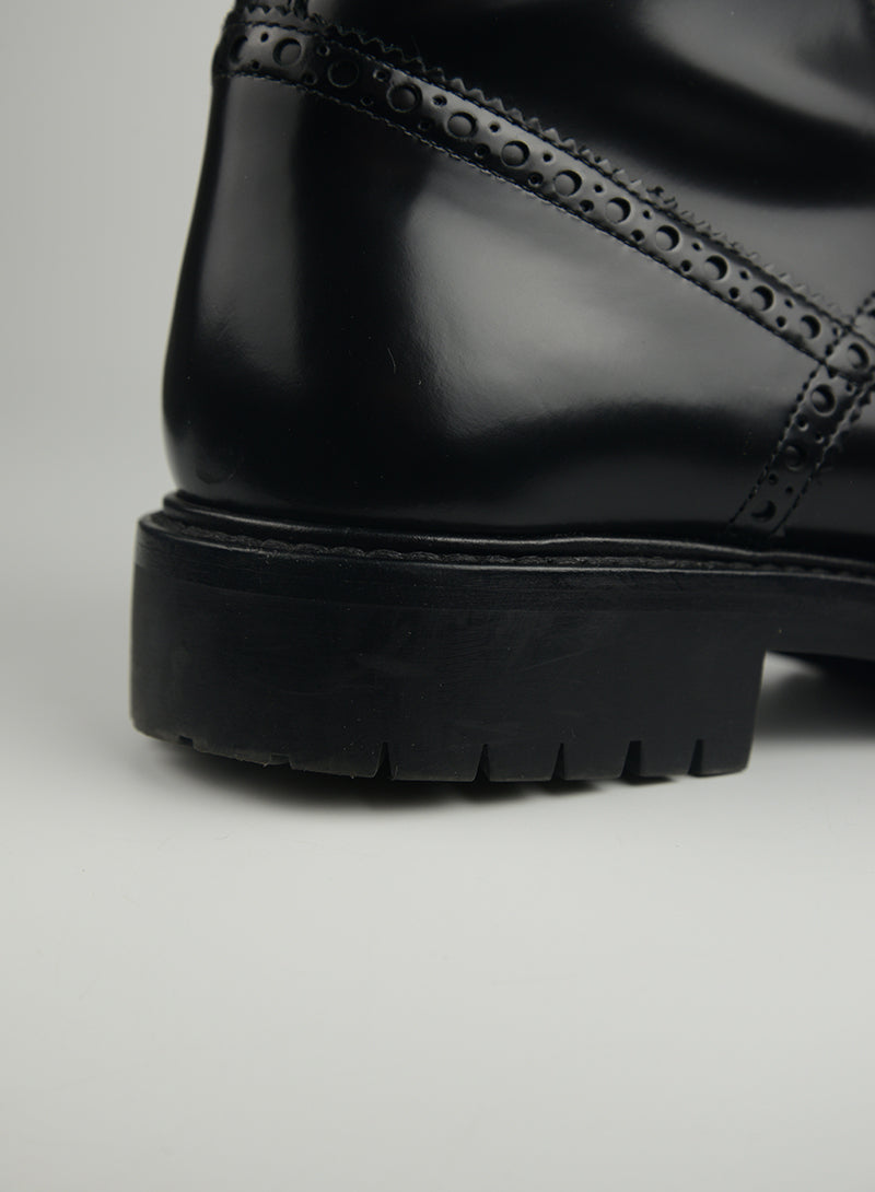 Dior Anfibi Duilio Black Leather Shoes Size 39 - Stylish & Comfortable for Casual Outings & Formal Events