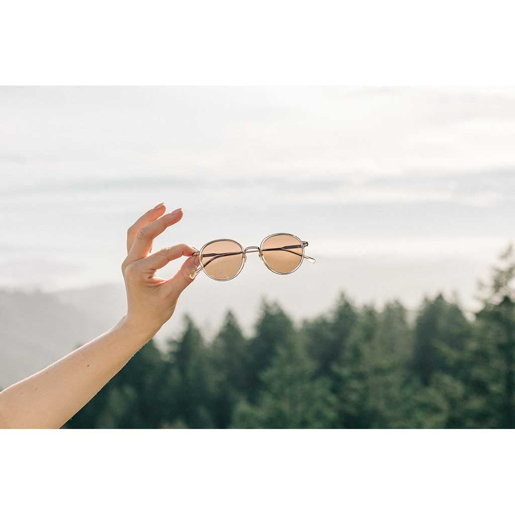 Baia Champagne Amber Sunglasses - Polarized UV Protection for Women & Men - Perfect for Beach, Driving, and Outdoor Activities