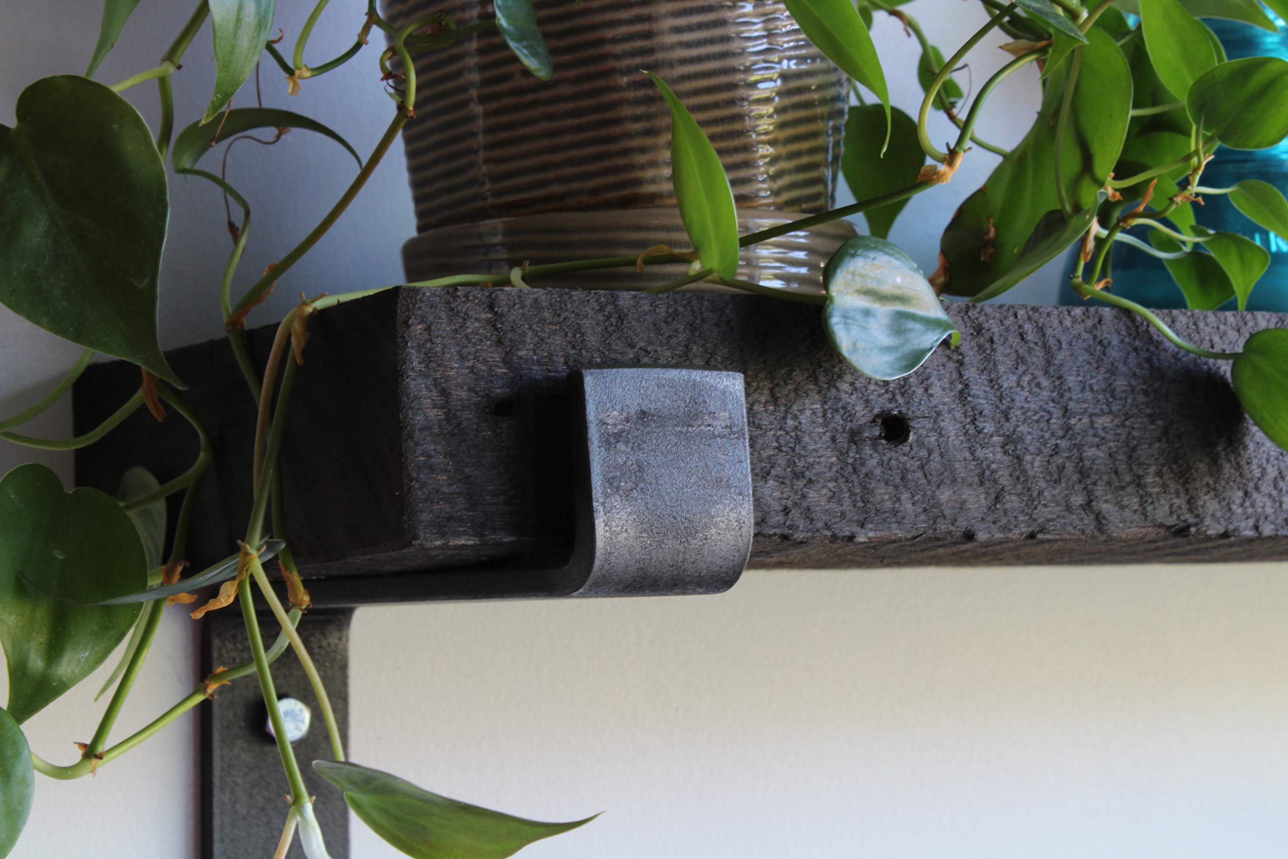 Urban Legacy Accent Shelves - Set of 2 Reclaimed Barn Wood Floating Shelves with Brackets (40