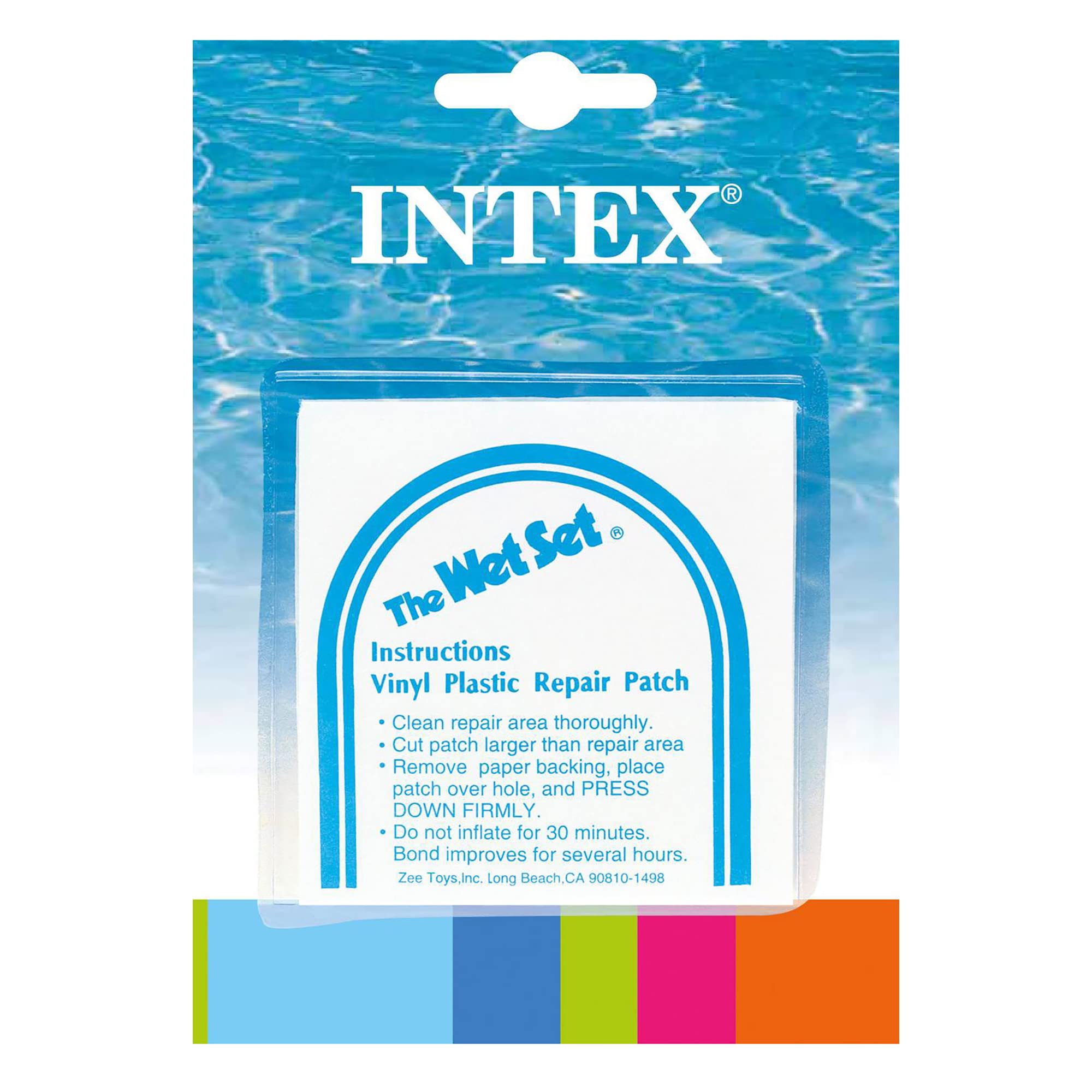 Intex Rechargeable Handheld Pool Vacuum for Above Ground Pools - 6-Pack Wet Set Adhesive Vinyl Repair Patches Kit | Battery Operated Swimming Pool Cleaner for Quick Debris Removal & Leak Fixes | Perfect for Backyard Pool Maintenance & Summer Pool Care