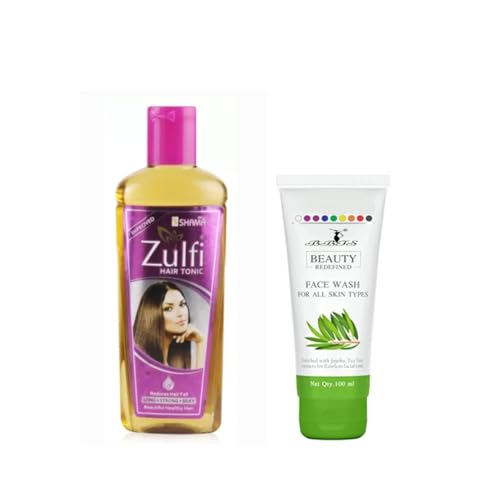 Mabox Shama Zulfi Ayurvedic Hair Oil 100ml with Face Wash - Natural Remedy for Hair Fall, Dandruff & Premature Greying - Nourishes Scalp & Promotes Hair Growth - Perfect for Daily Hair Care & Scalp Treatment