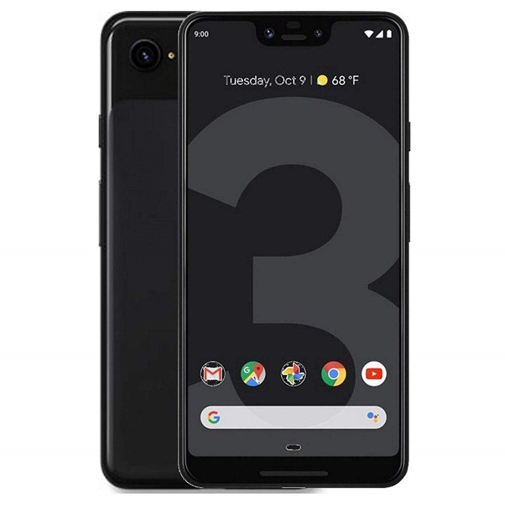 Google Pixel 3 Unlocked Smartphone - 128GB Storage - Just Black Color | Perfect for Travel, Photography & Business Use