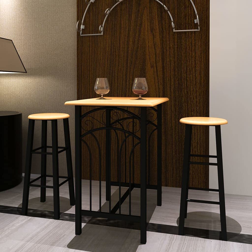 CHARMMA Modern 4-Piece Dining Table Set - MDF Wood Kitchen & Breakfast Table with Chairs - Perfect for Small Spaces, Apartments & Family Meals