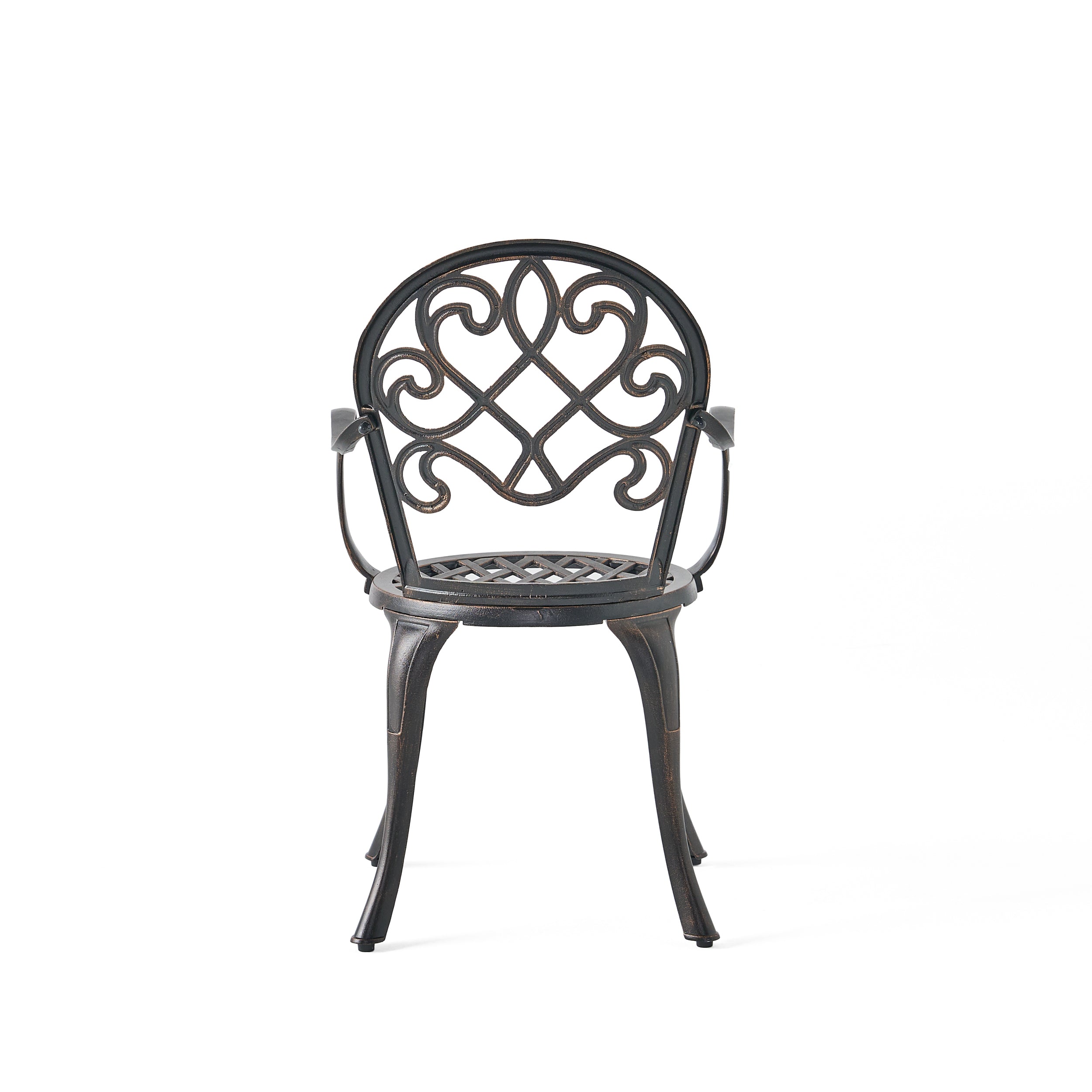 Camden 3-Piece Cast Aluminum Bistro Set with Ice Bucket - Outdoor Patio Dining & Entertaining