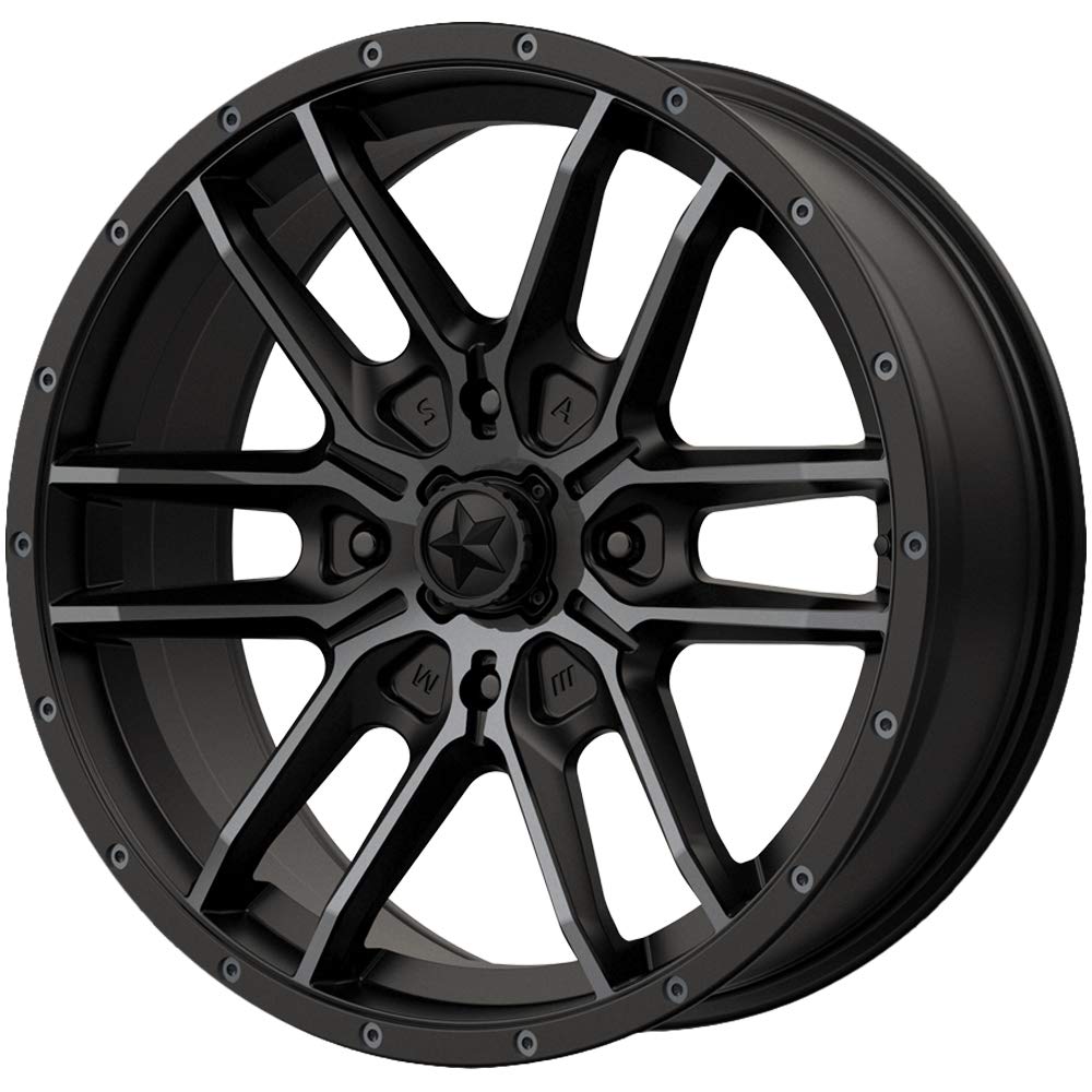 MA43 15x7 4x110 Black Tinted TTCC 38mm Wheel Rim - Perfect for Jeep Wrangler, Chevy Silverado & Ford F-150 Off-Road Adventures