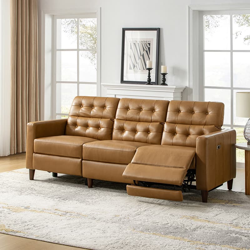 Viktor Mid Century Modern Oversized Power Reclining Sectional Sofa with Adjustable Headrests - Comfortable L-Shaped Couch for Living Room, Home Theater & Family Gatherings