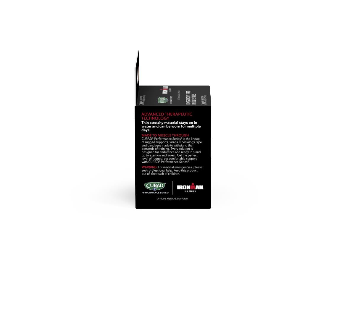 CURAD Performance Series Kinesiology Tape - Breathable Athletic Sports Tape for Pain Relief & Muscle Support - Ideal for Running, Yoga, CrossFit & Physical Therapy