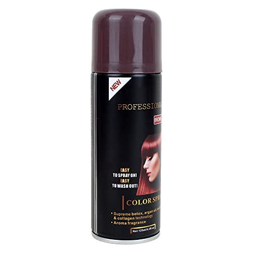 HUDA GIRL BEAUTY Professional 1 Day Temporary Hair Color Spray with Argan Oil, Botox, Keratin & Collagen - Brown (125ml) | Washable Hair Color for Parties, Halloween & Costume Events | Vegan & Cruelty-Free Hair Chalk Spray