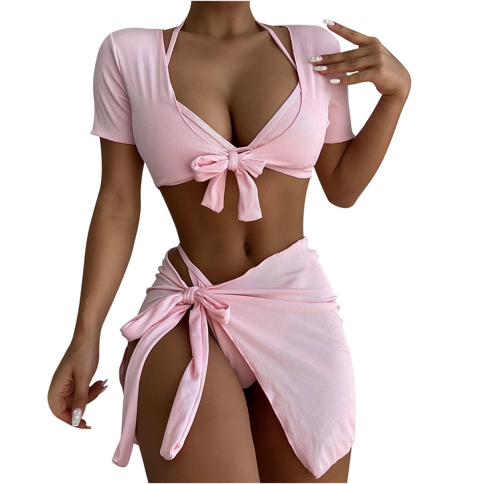 YaYiYa Women's Sexy Bikini Set - 4 Piece Bandage Swimsuit for Beach & Pool