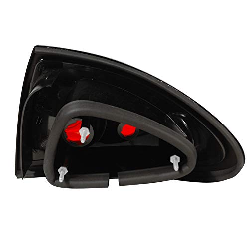 Spec-D Tuning Black LED Tail Lights for 2003-2005 Chevy Cavalier - Smoked Lens Pair (Left & Right) - Enhanced Style & Night Visibility - Perfect for Car Shows & Night Driving