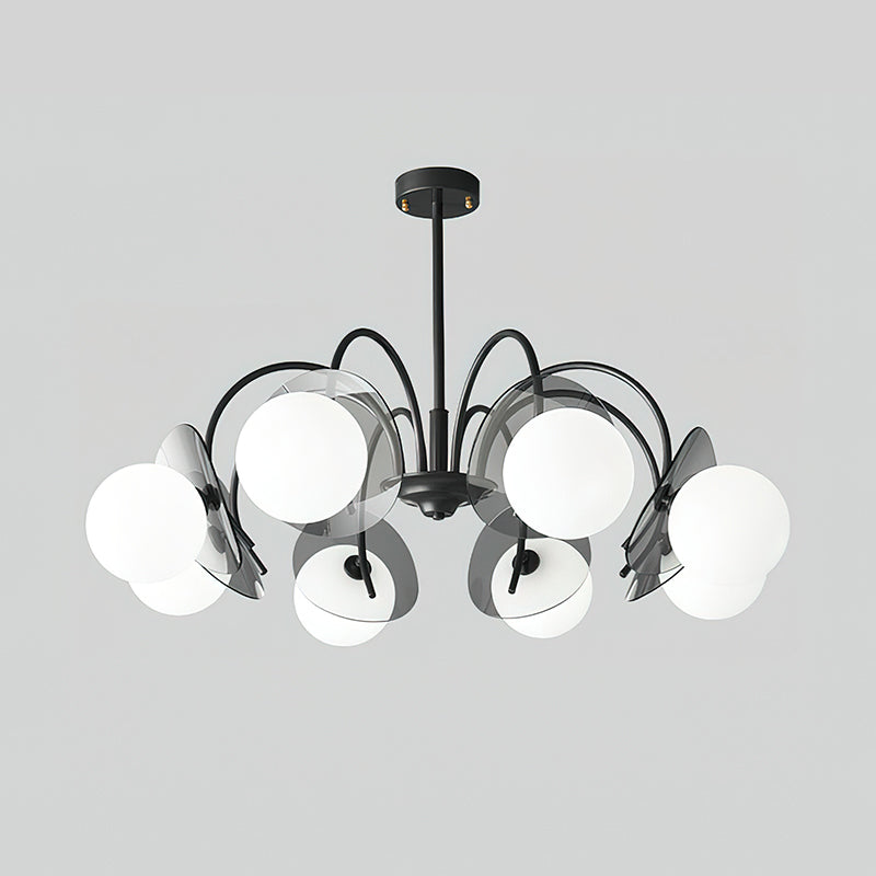 Crystal Molecular Spherical Glass Chandelier - Modern Ceiling Light Fixture for Dining Room, Living Room & Bedroom Decor