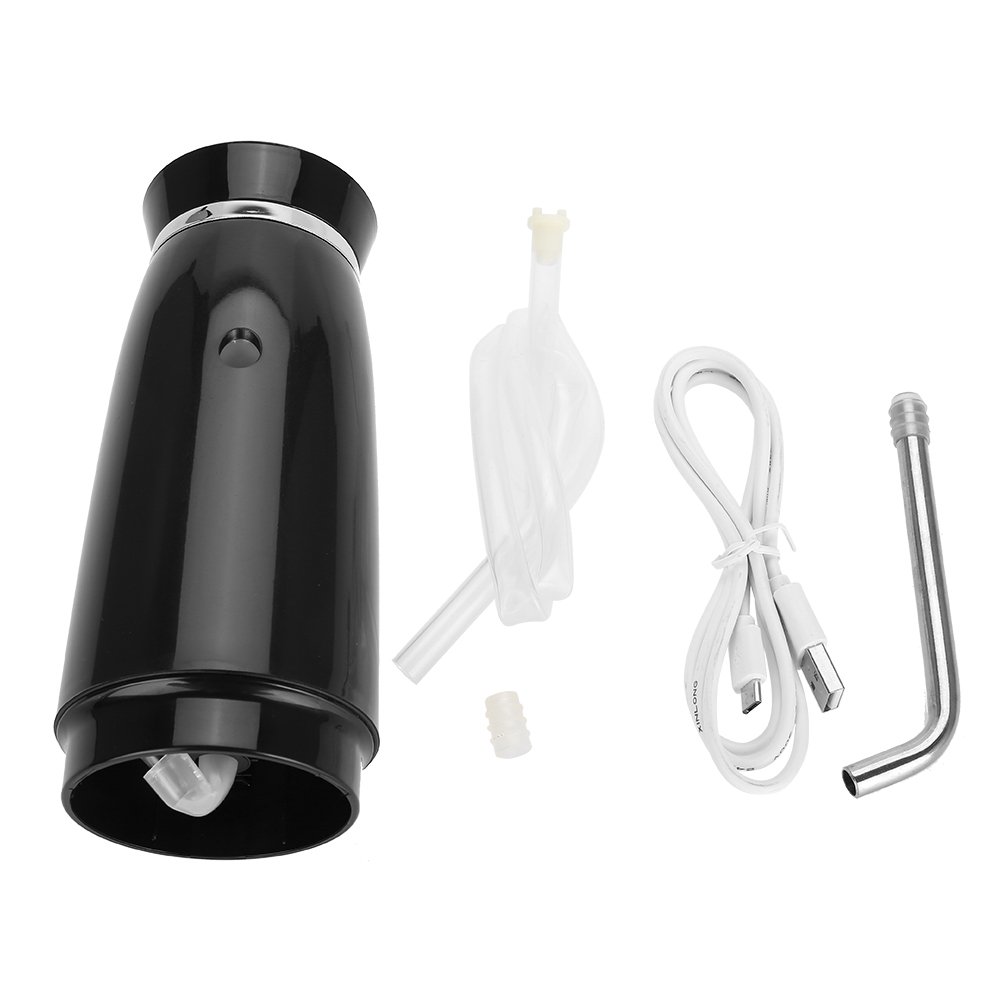 Horoper USB Rechargeable Electric Water Bottle Pump - Portable Automatic Drinking Water Dispenser for Home, Office, Travel & Camping (Fast Charging, Black) - Perfect for Desks, Nightstands, Dorm Rooms and Outdoor Adventures
