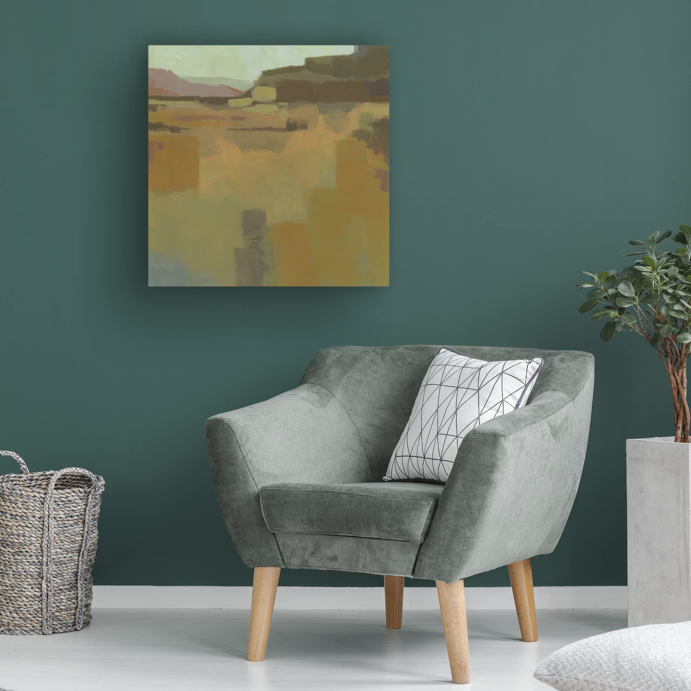 Jacob Green 'Mountain Meadow I' Landscape Canvas Wall Art Print - Nature Inspired Home Decor for Living Room, Bedroom & Office