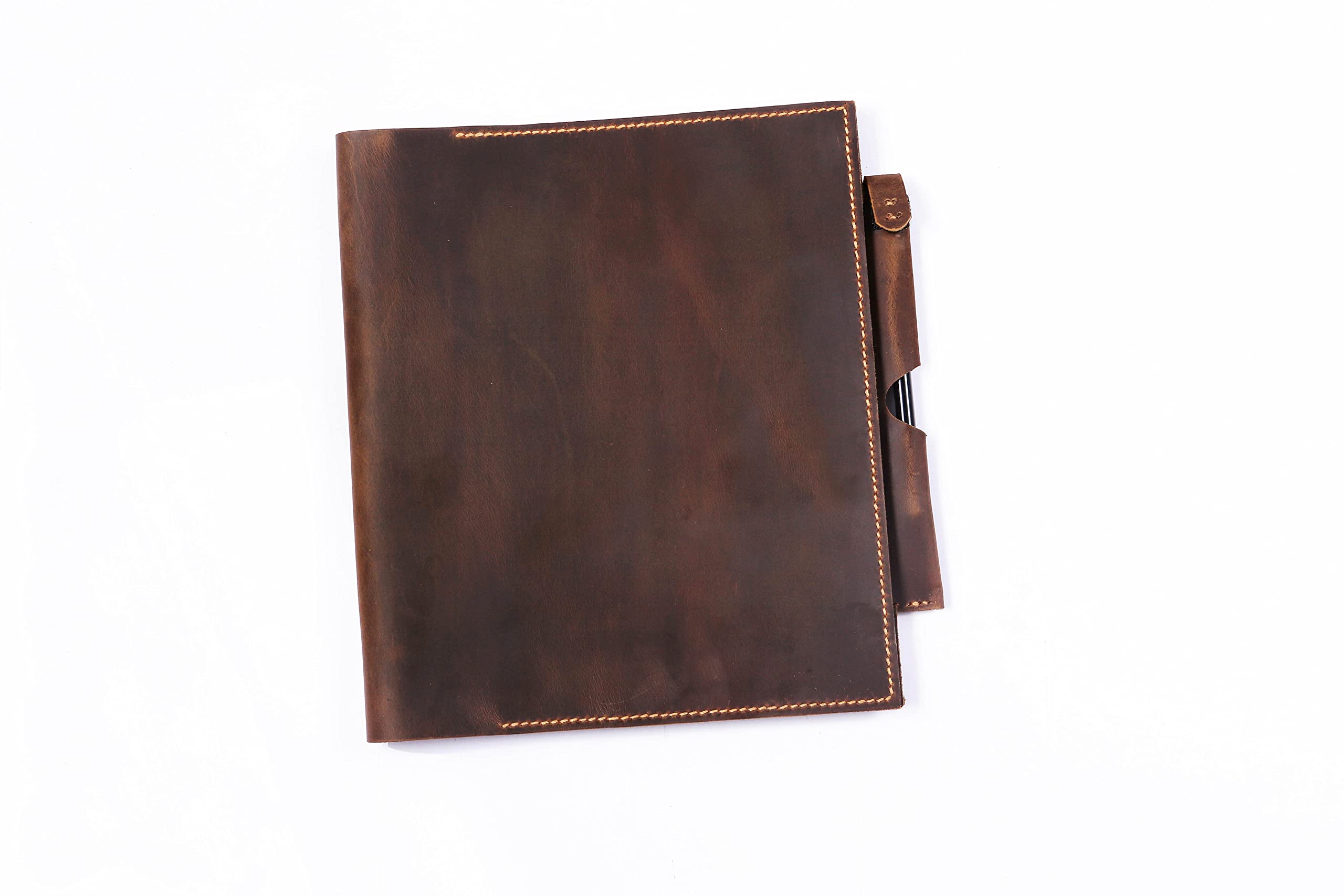 Premium Genuine Leather Case with Pen Holder for reMarkable 2 Tablet - Distressed Folio Organizer Cover | Perfect for Business Meetings, Note-Taking & Digital Planning
