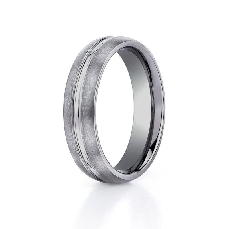6mm Tungsten Wedding Band for Men - Durable Single Ridge Ring - Perfect for Engagements, Anniversaries & Everyday Wear