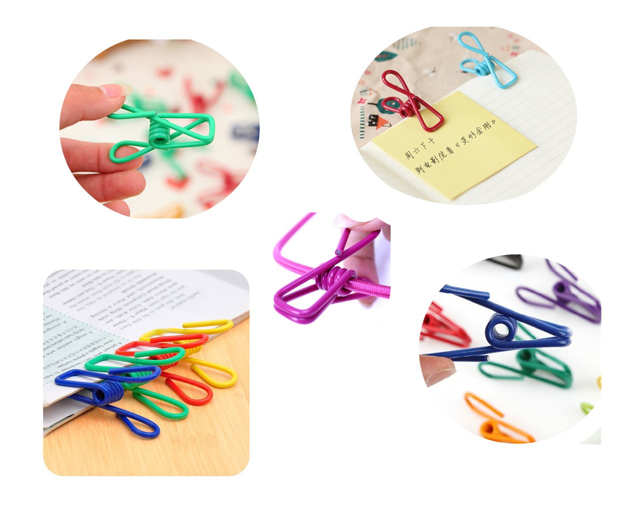 30-Pack 2 Inch Colorful PVC Coated Chip Clips - High Elasticity Strong Clothes Pins, Food Bag Clips for Kitchen, Laundry & Storage Organization (10 Random Colors)