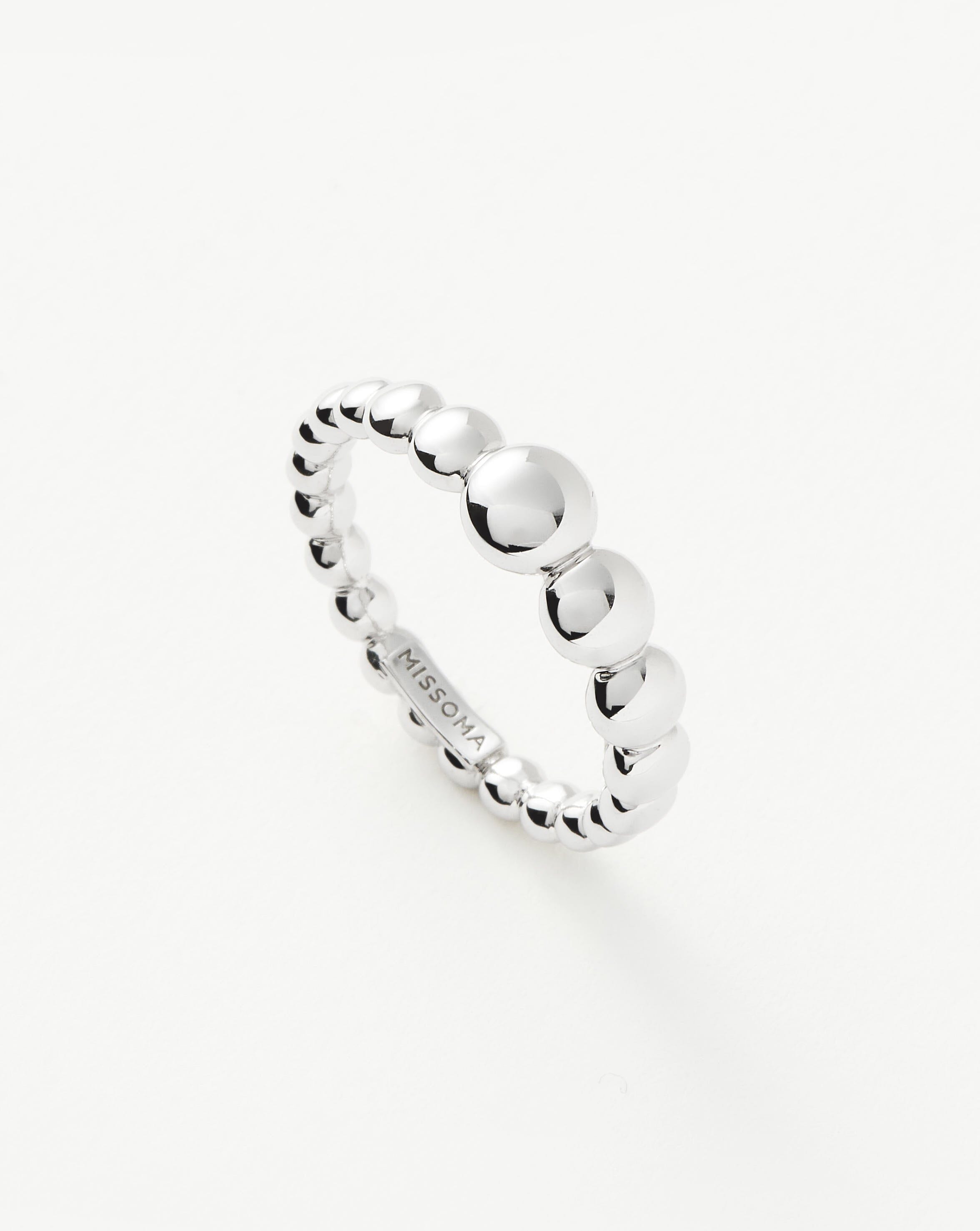 Beaded Stacking Ring Set | Sterling Silver Stackable Rings for Women | Perfect for Layering, Everyday Wear & Gift Giving