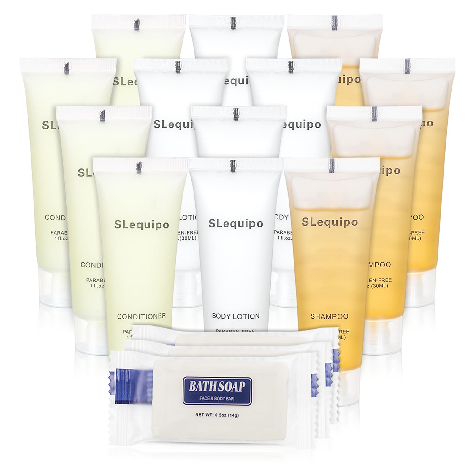 4-IN-1 Toiletries Bulk Set (20PCS) - 5 Hotel Bar Soaps, 5 Shampoos, 5 Conditioners, 5 Body Lotions | Mini Travel & Guest Amenities for Hotels, Airbnb, Weddings & Hospitality Services
