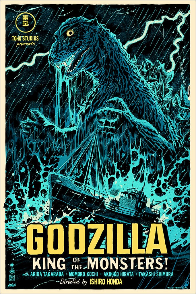 Godzilla Movie Poster - Classic Japanese Kaiju Film Wall Art for Home, Office & Theater Decor