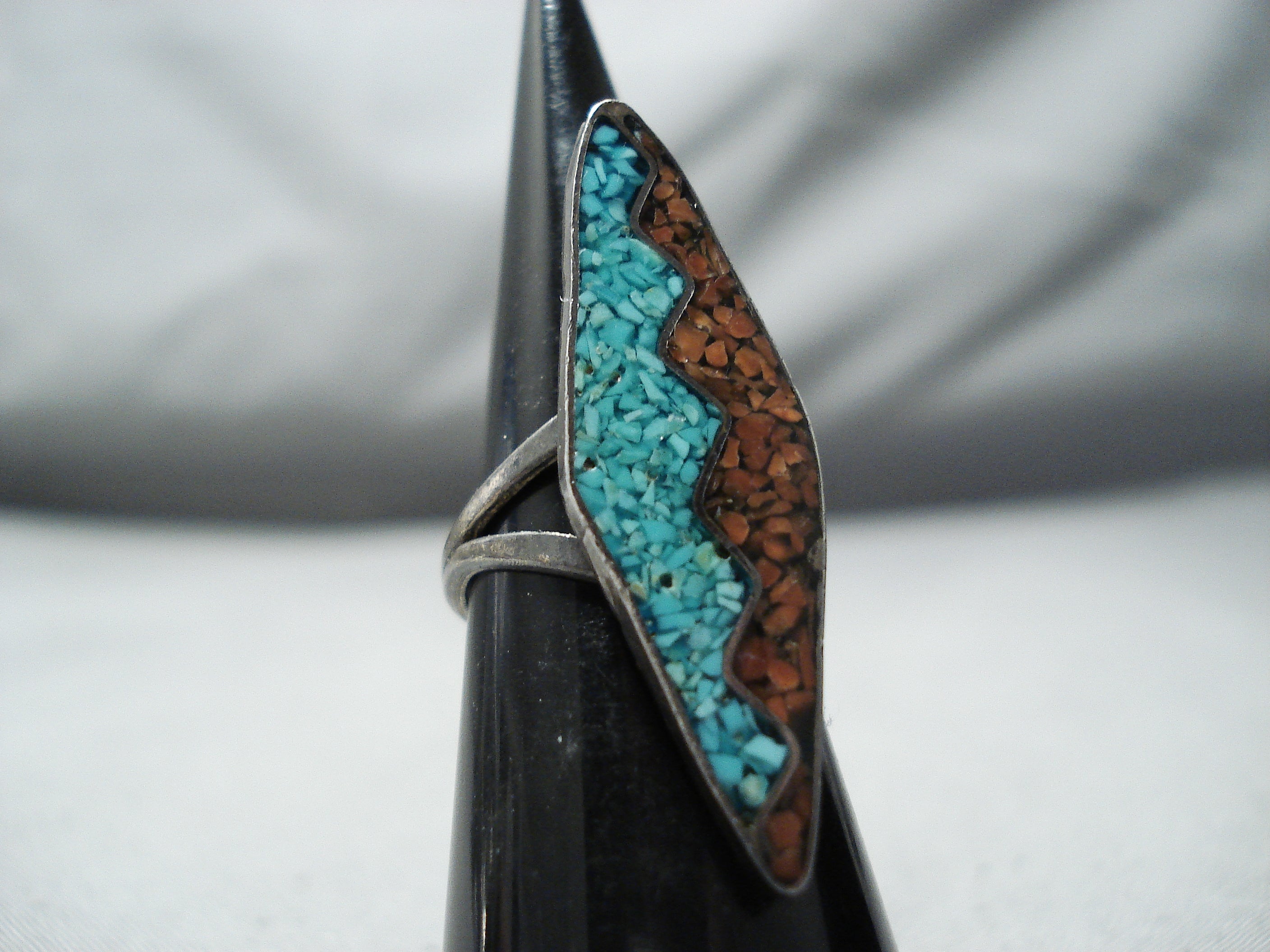 Vintage Navajo Turquoise Sterling Silver Ring - Handmade Native American Jewelry for Women - Perfect for Boho, Western & Southwest Fashion