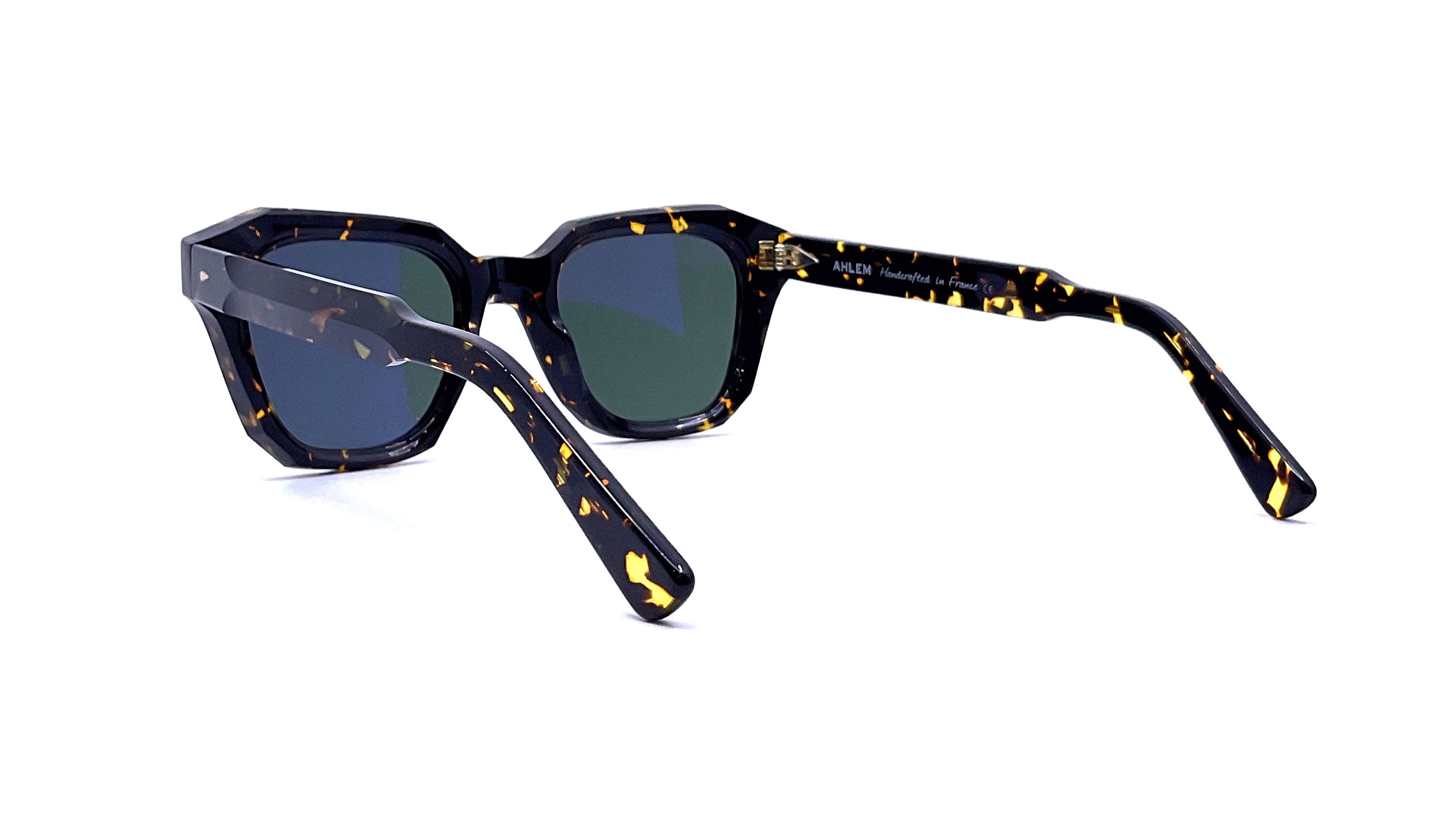 Ahlem Pont des Arts Sunglasses - Yellow Turtle Frame UV Protection - Stylish & Durable for Outdoor Activities, Beach, and Fashion