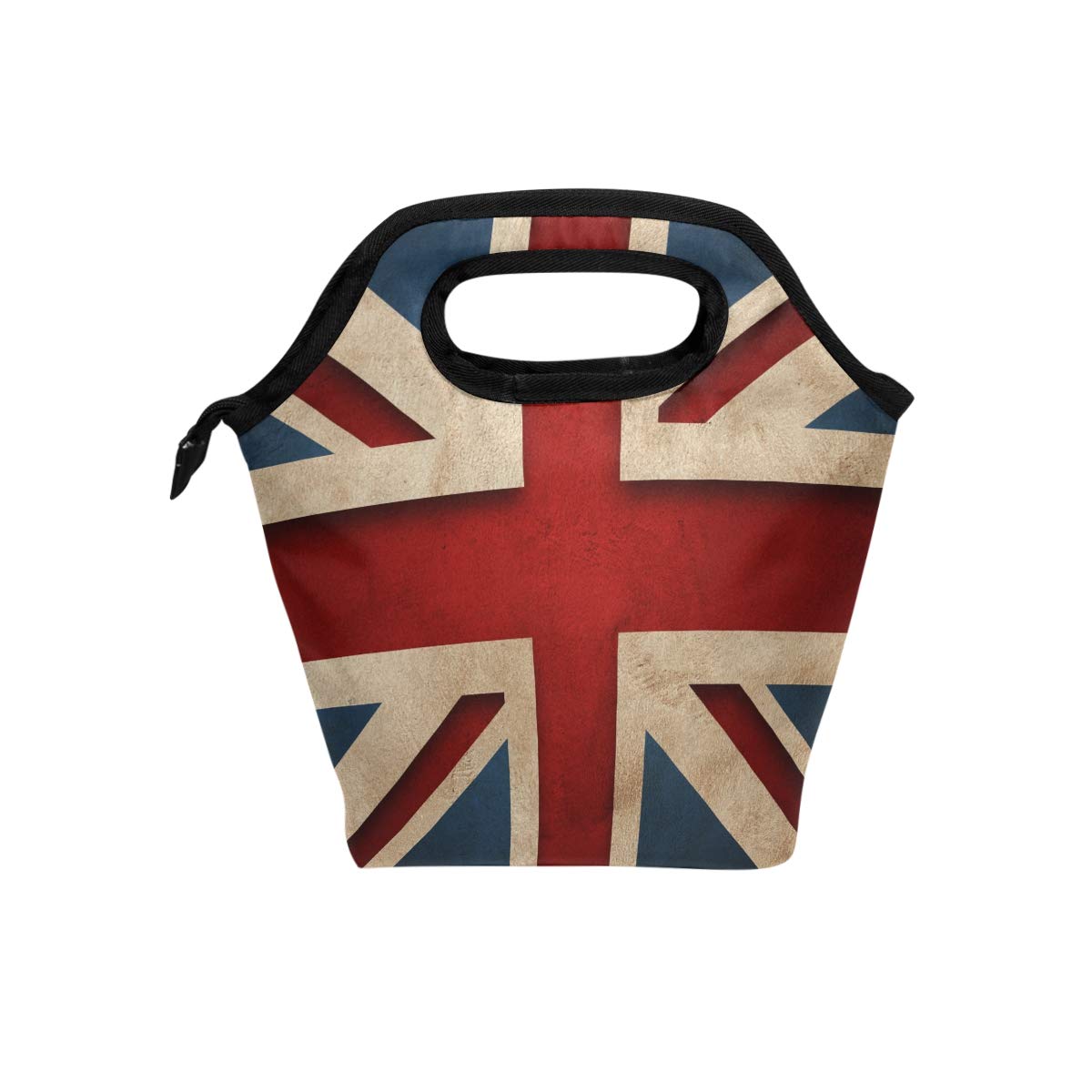 British Flag Insulated Lunch Bag - Union Jack Cooler Tote for Adults, Teens & Kids | Leakproof Zipper Lunch Box for School, Office, Picnics & Outdoor Activities | Meal Prep Bag for Men & Women