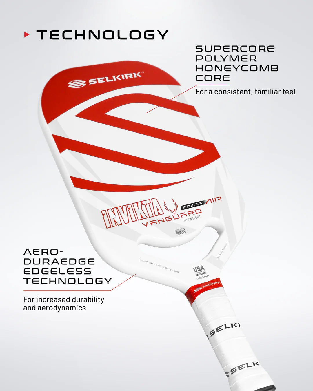 Selkirk Vanguard Power Air S2 Pickleball Paddle - Lightweight Carbon Fiber Paddle for Competitive Play | Perfect for Indoor & Outdoor Pickleball Games