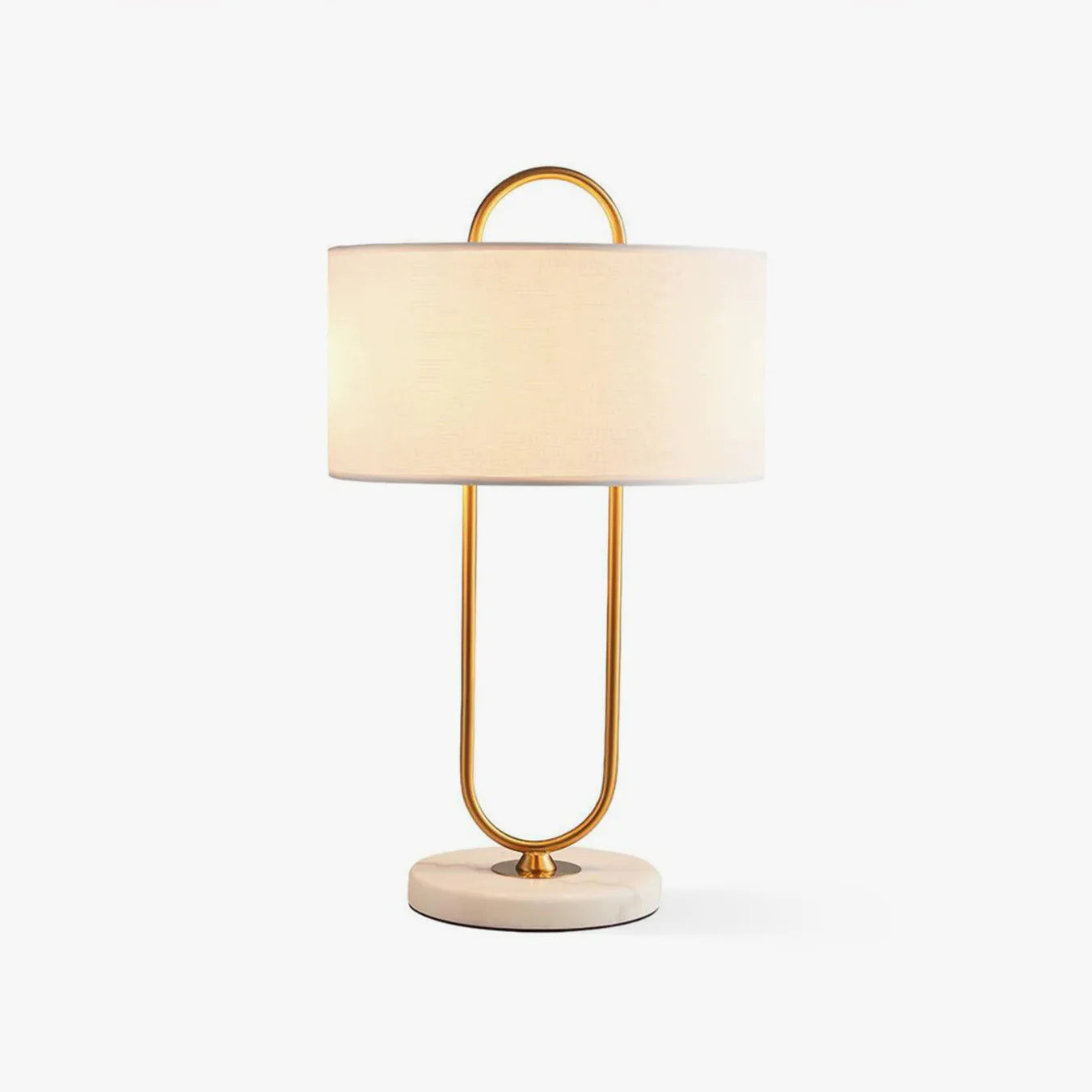 Modern High Gloss Fabric Table Lamp - Elegant Home & Office Lighting for Bedroom, Living Room, and Study Desk