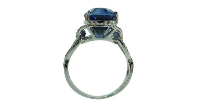 5.46ct Natural Blue Sapphire Ring - 925 Sterling Silver Engagement Jewelry for Women - Perfect for Weddings, Anniversaries & Special Occasions