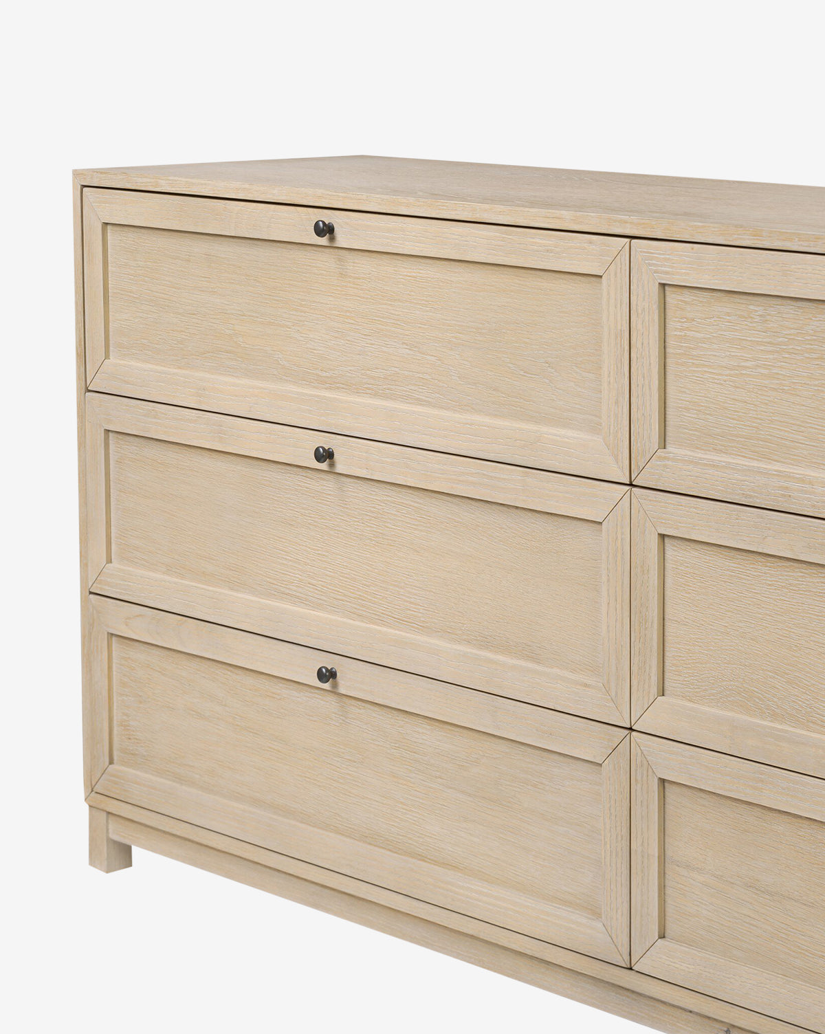 Modern 6-Drawer Dresser with Smooth Gliding Drawers - Stylish Wooden Chest of Drawers for Bedroom, Living Room & Office Storage Organization