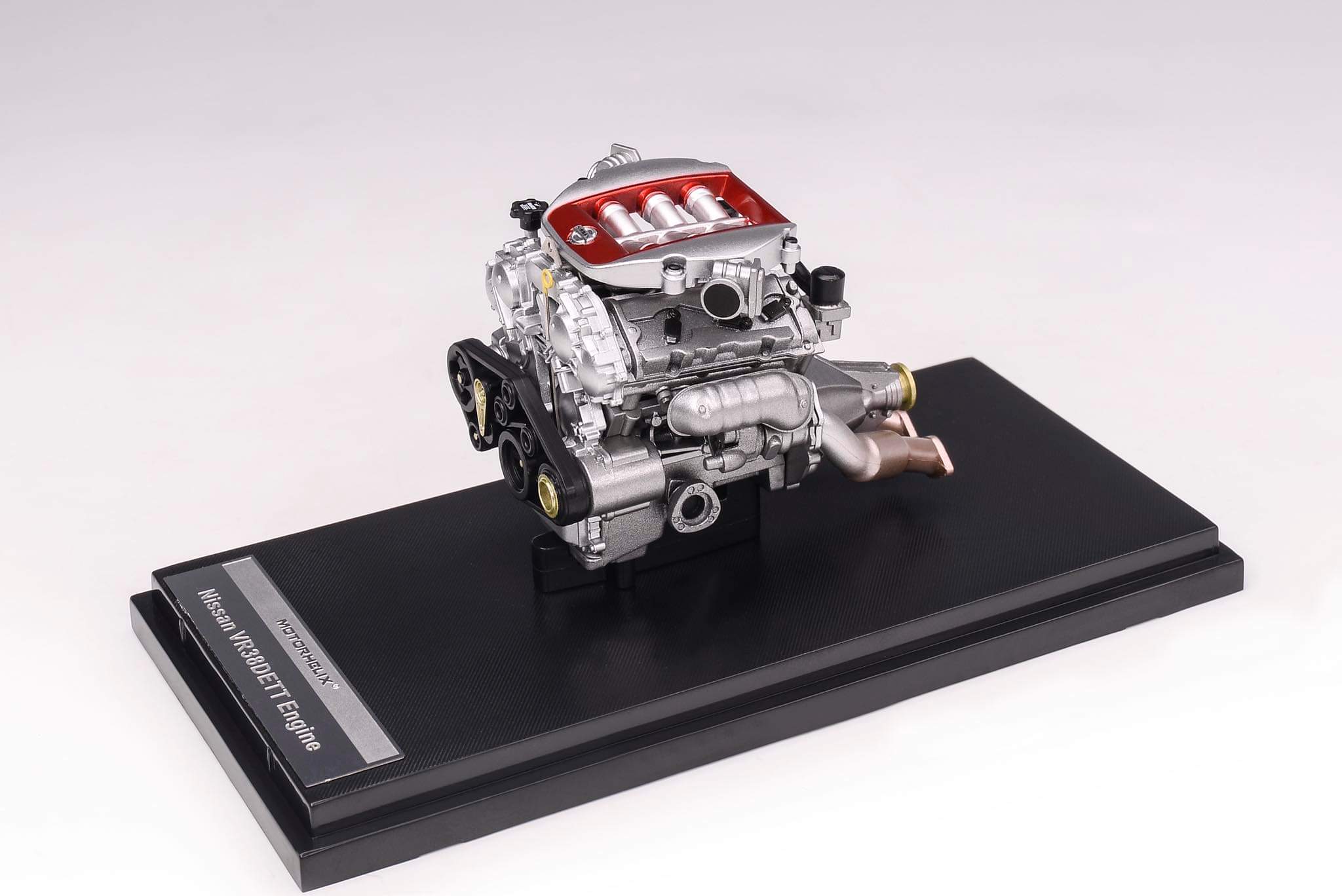 MotorHelix 1:18 Scale Nissan VR38DETT Engine Model - Detailed Collectible Display for GT-R Enthusiasts - Perfect for Home Office Decor, Car Showcase & Gift for Automotive Fans