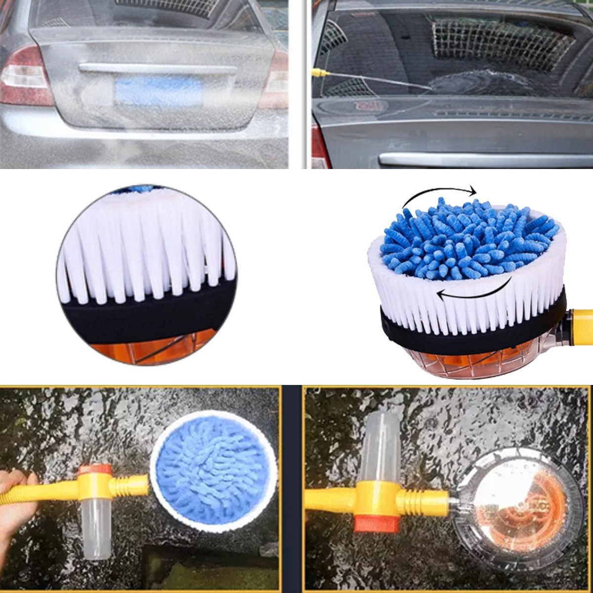 YONGYAO High Pressure Car Foam Brush with Rotating Sponge Head - Automatic Hose Wash Cleaner Cup for Car Detailing & Washing - Perfect for Home, Car Wash Business & DIY Auto Cleaning