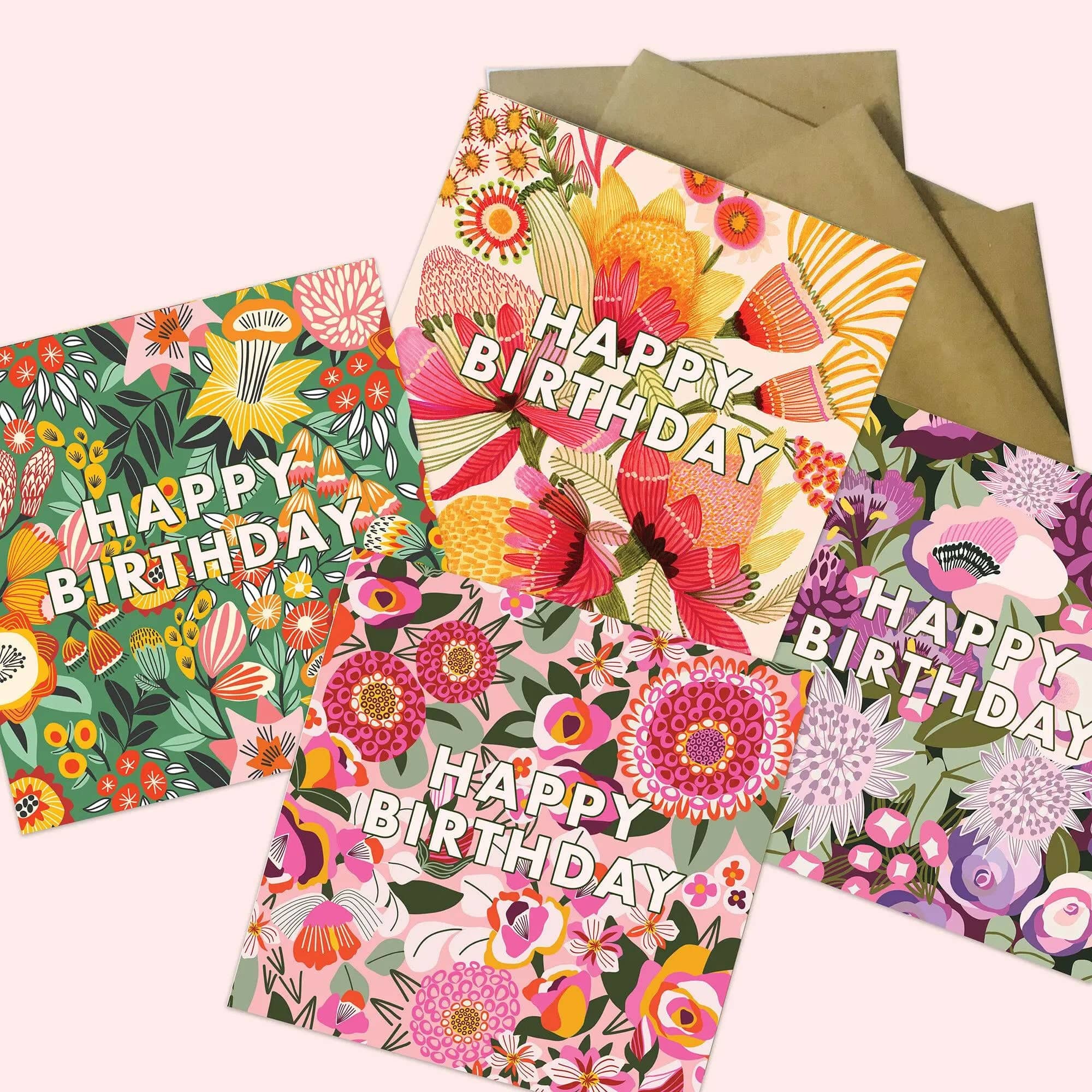 Australian Birthday Cards - Elegant Happy Birthday Card Set for Friends & Family | Perfect for Birthdays, Anniversaries & Special Occasions