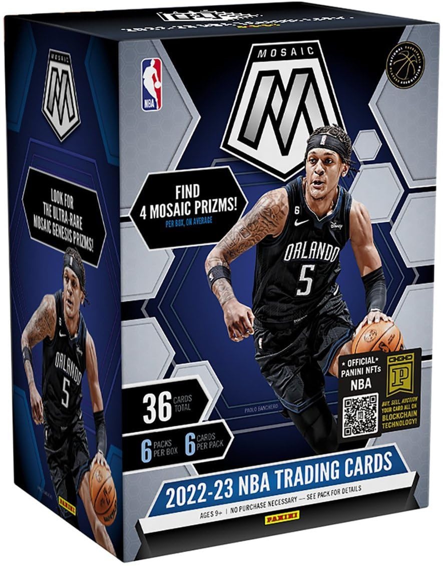 2023 Panini Mosaic Basketball Card Blaster Box - 36 NBA Trading Cards per Box | Collectible Sports Cards for Fans & Investors | Perfect for Trading, Collecting, and Displaying