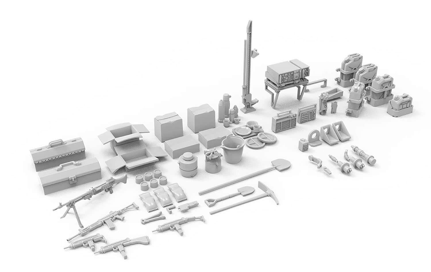 1/35 Scale AK35006 IDF Military Accessories Resin Model Kit for Diorama & Wargaming Scenes