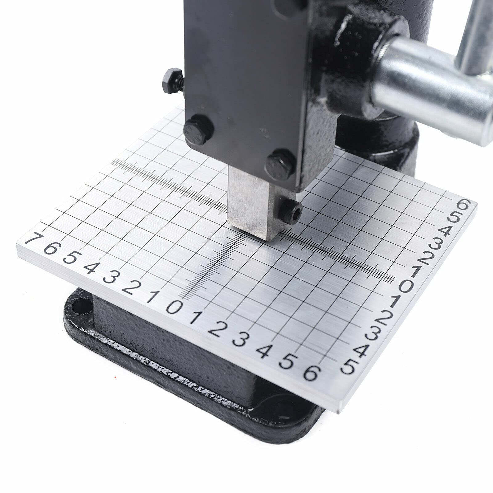 Fetcoi Manual Leather Hole Punch & Imprinting Machine with PP Plate, Aluminum Plate & Scale Plate - Leather Craft Tool for DIY Artists & Handmade Projects | Perfect for Leatherworking, Belt Making & Wallet Crafting