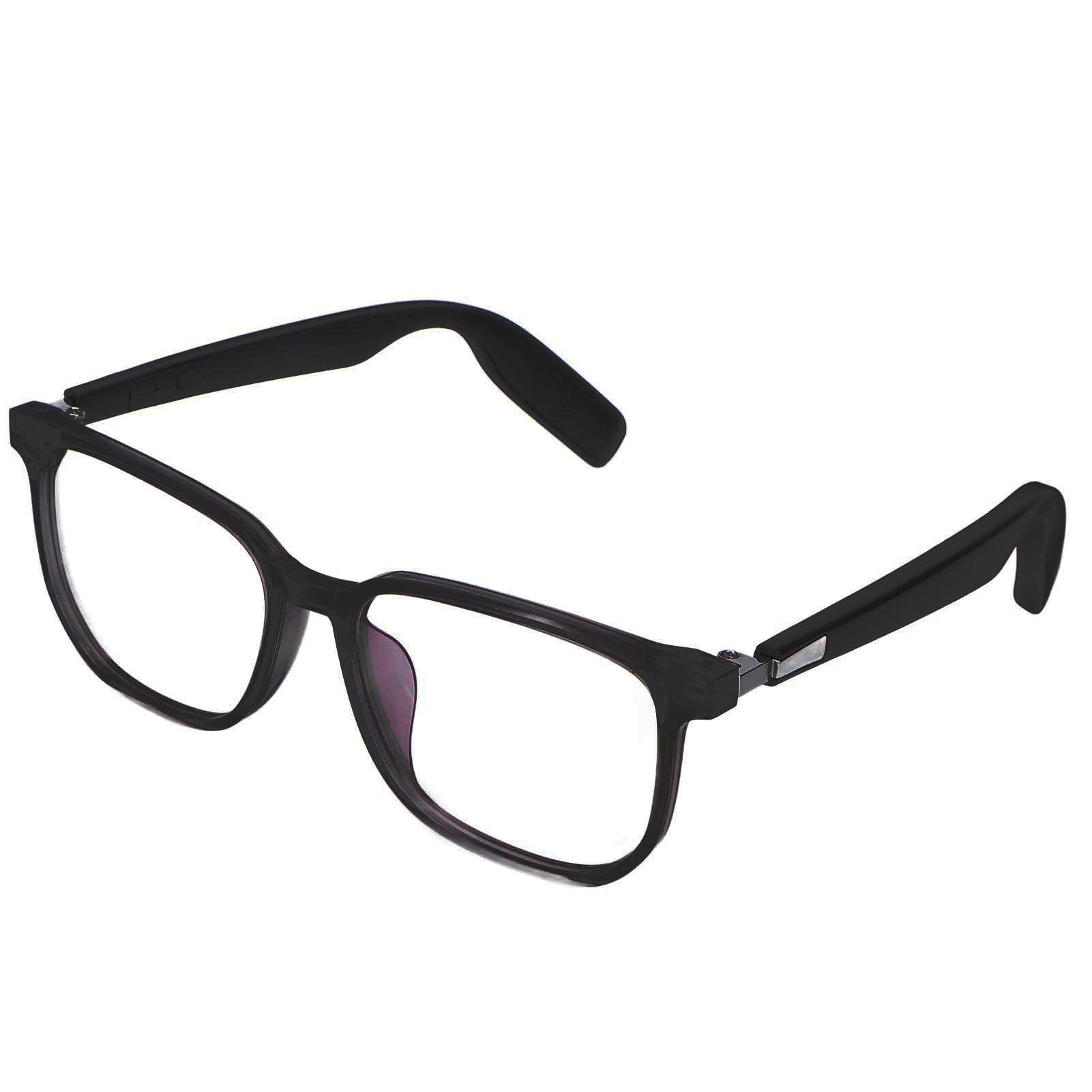Blue Light Blocking Smart Audio Glasses with Open Ear Speakers - IP67 Waterproof, Hands-Free Calling, Replaceable Frames - Perfect for Meetings, Travel, Driving & Outdoor Activities