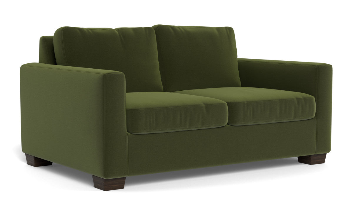 Track 62 Loveseat - Modern 2-Seater Sofa for Small Spaces, Comfortable Fabric Couch with Sturdy Wooden Legs - Perfect for Apartments, Living Rooms and Cozy Home Decor