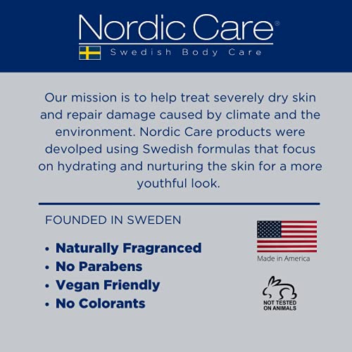 Nordic Care Foot Care Cream & Hand Cream Set (2 Pack) – Intense Hydration for Severely Dry Feet & Cracked Heels | Urea & Glycerin Formula Soothes Itchy Dry Skin – Perfect for Home Spa, Travel & Daily Moisturizing