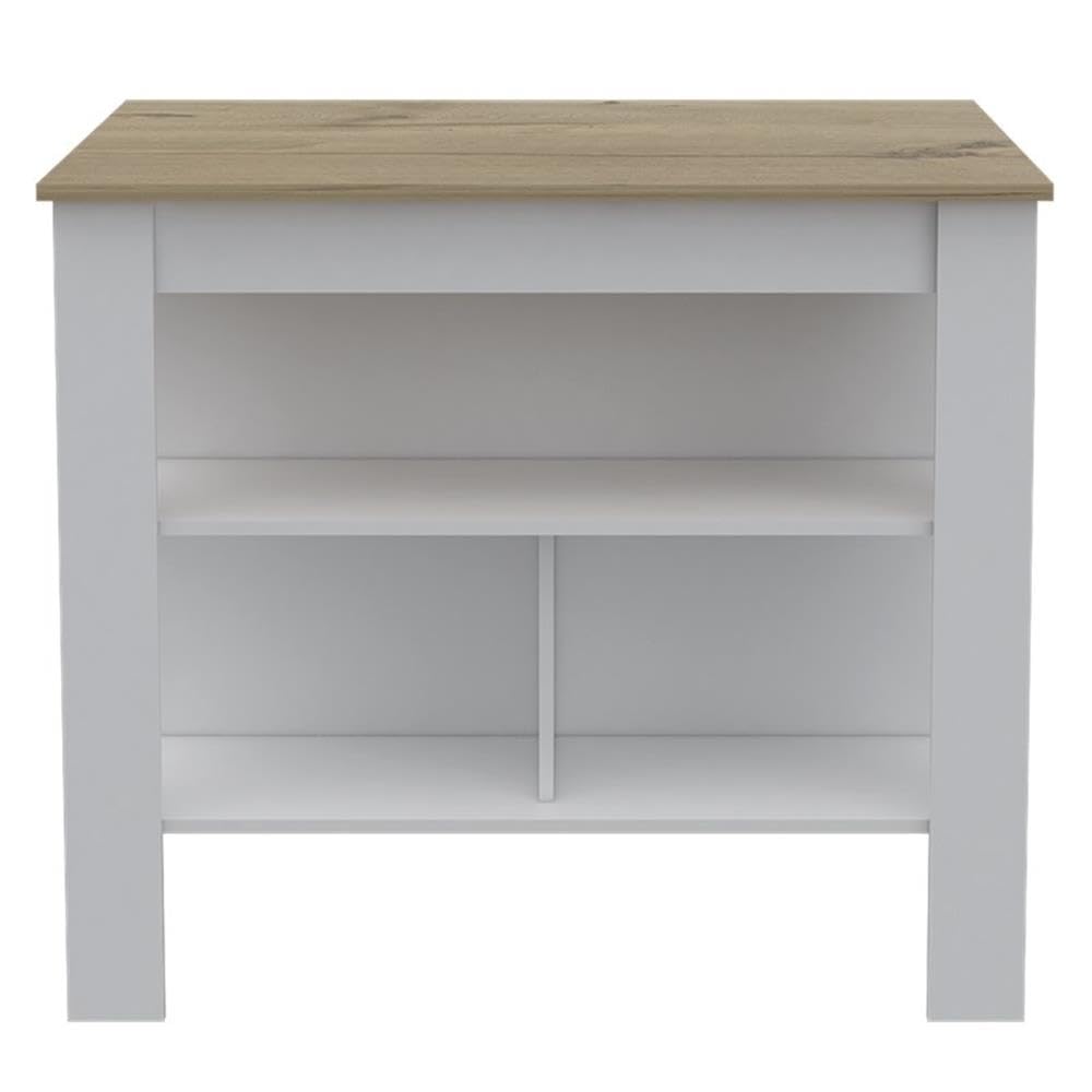 TUHOME Cala Kitchen Island with Storage - Engineered Wood Kitchen Cart in Multi-Color for Small Spaces, Breakfast Bar & Extra Counter Space - Perfect for Apartments & Modern Kitchens