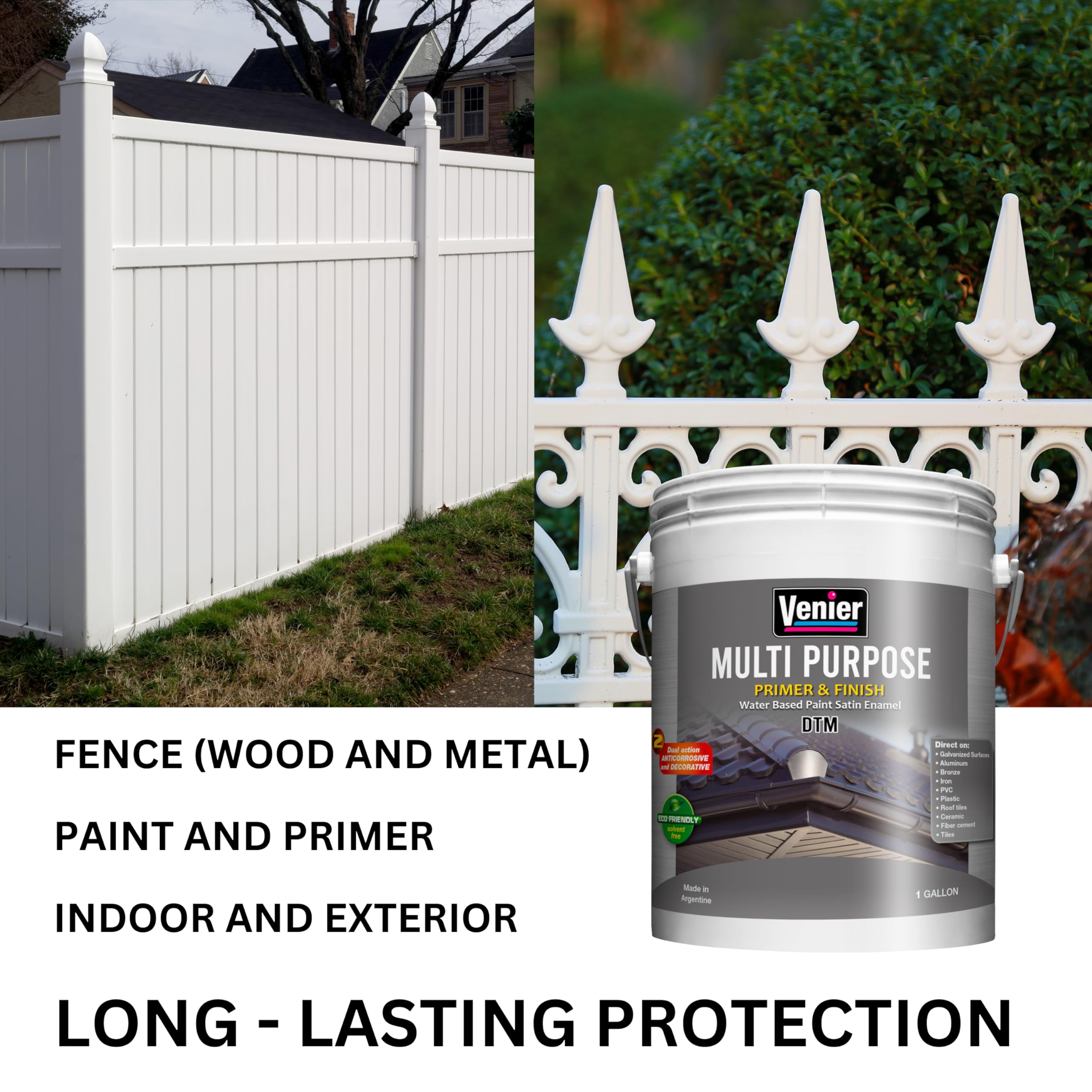Venier White Cabinet Paint - Satin Finish Furniture Paint - 128 Fl Oz (1 Gallon) - All-in-One Paint for Cabinets, Furniture & Trim - No Sanding or Priming Required - Multi-Surface Paint for Wood, Metal & More - Perfect for Kitchen Cabinets, Bathroom Vanities & Home Decor Projects