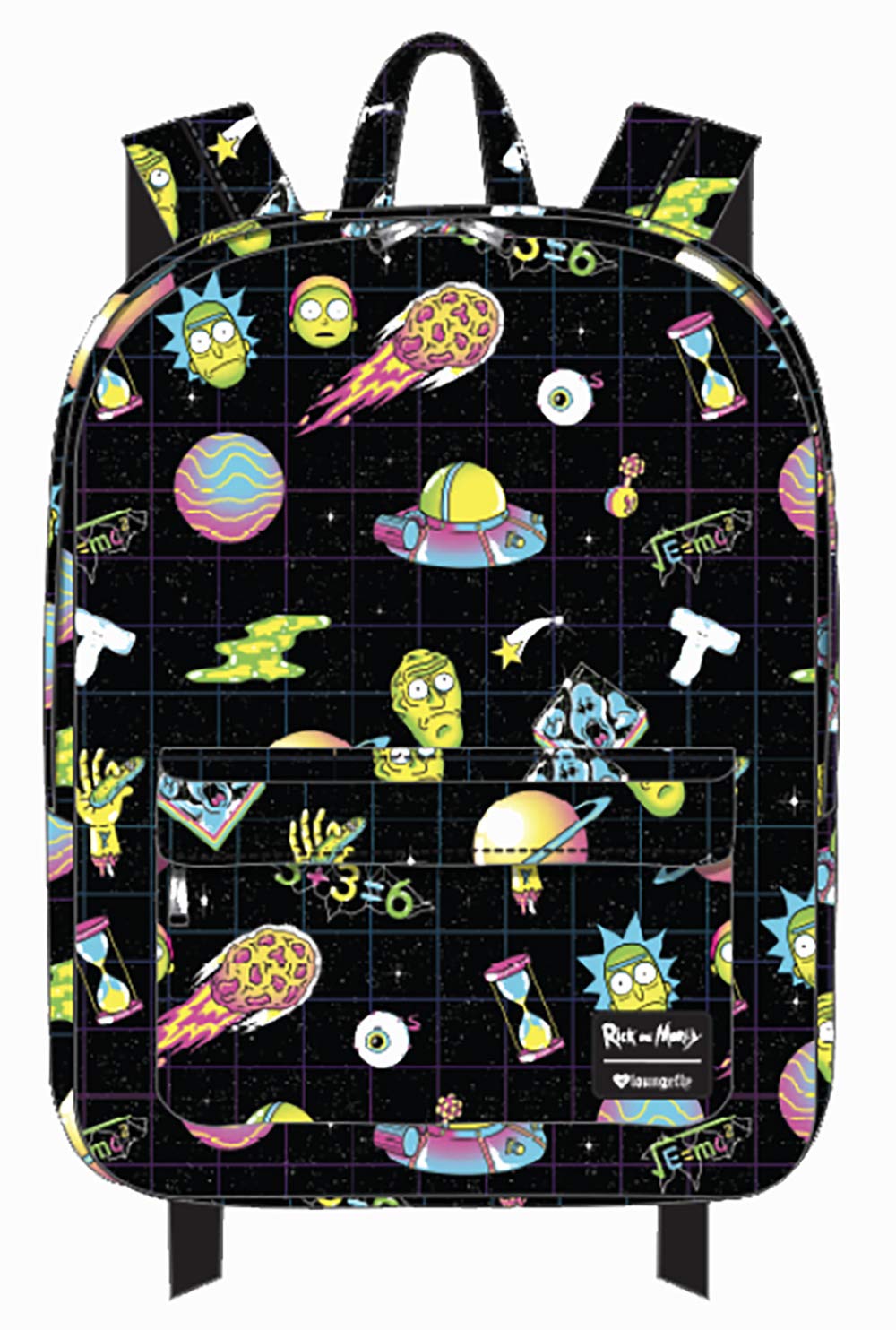 Loungefly Rick and Morty Galaxy Print Backpack - Officially Licensed Cartoon Character Backpack for Fans, Cosplay, and Everyday Use