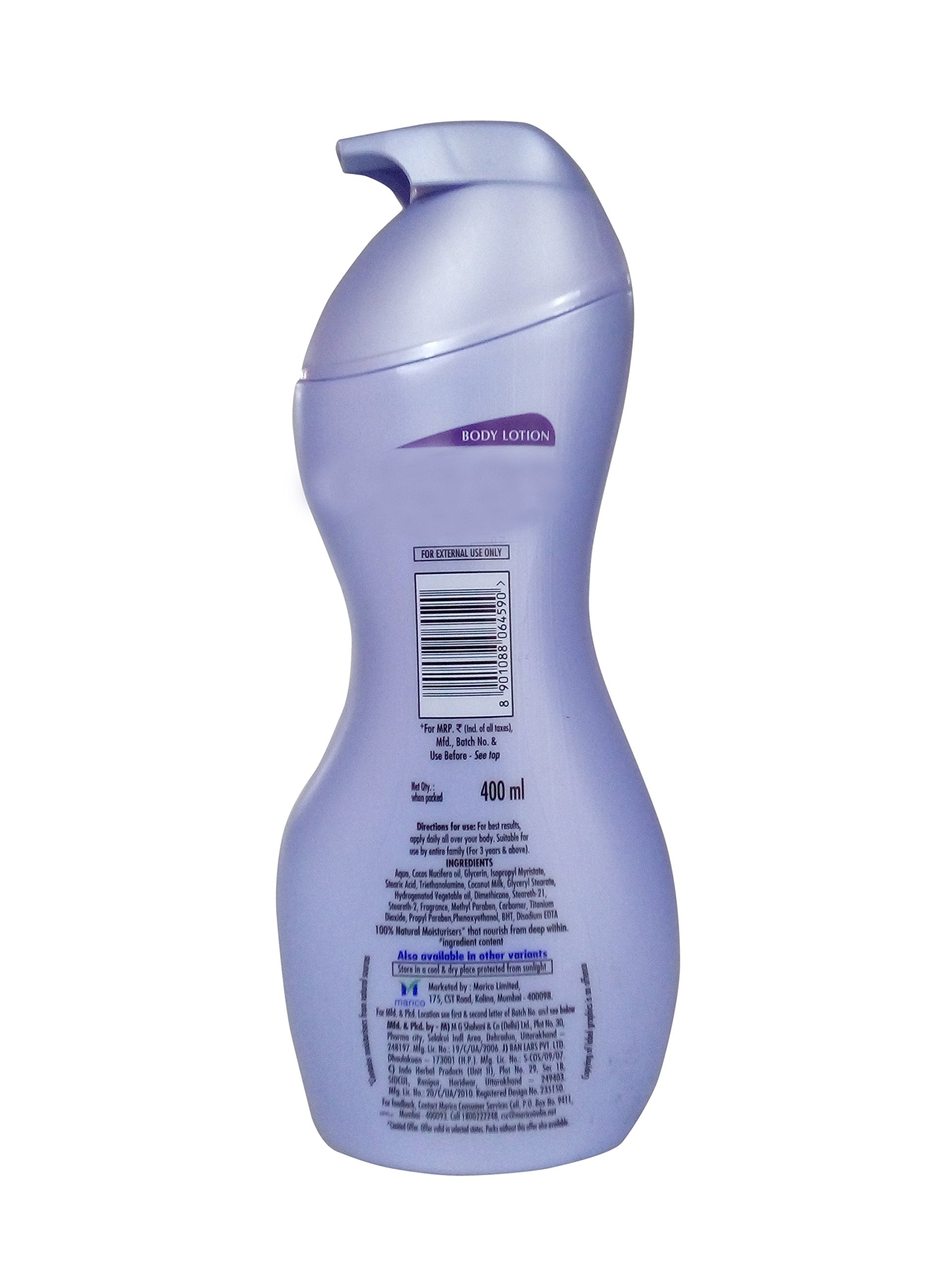 Parachute Coconut Milk Body Lotion - 400ml Hydrating Moisturizer for Dry Skin | Perfect for Daily Use, After Shower & Spa Nights