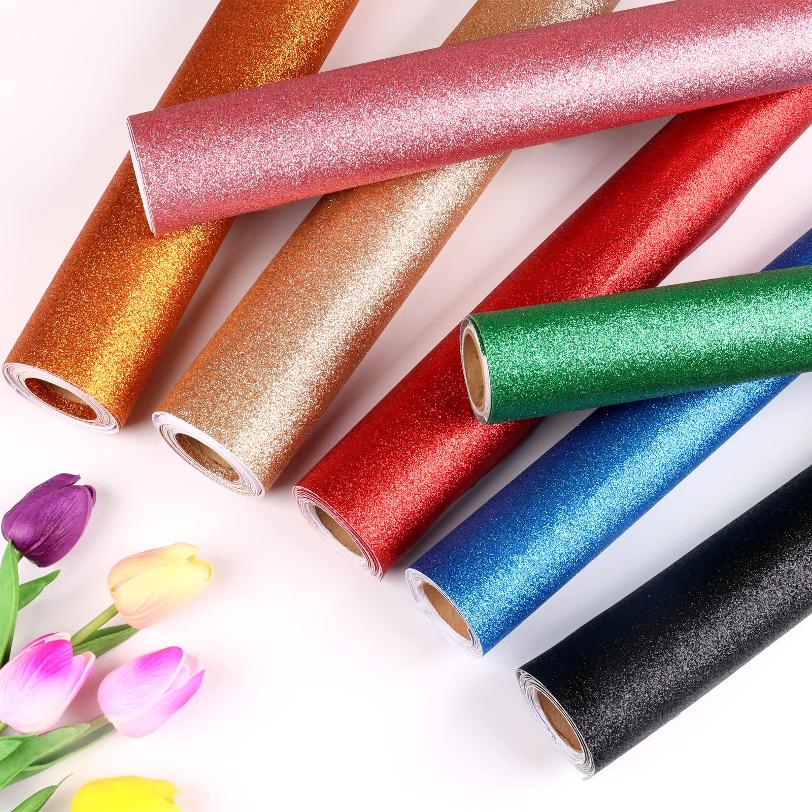 VEELIKE Blue Glitter Peel and Stick Wallpaper - 15.7''x354'' Self-Adhesive Removable Contact Paper for Bedroom Walls, Cabinets, Dressers & Tables - Sparkly Blue Glitter Fabric Roll for Home Decor, DIY Projects & Room Makeovers