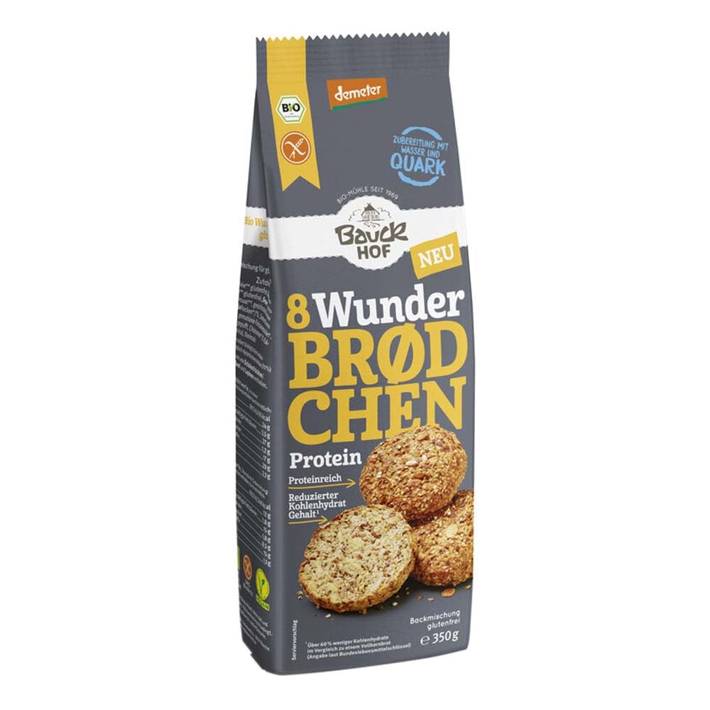 High-Protein Wunderbrodchen Bread - Low Carb, Keto-Friendly German Rolls for Healthy Breakfast & Snacks | Perfect for Weight Loss, Fitness Diet & On-the-Go Meals