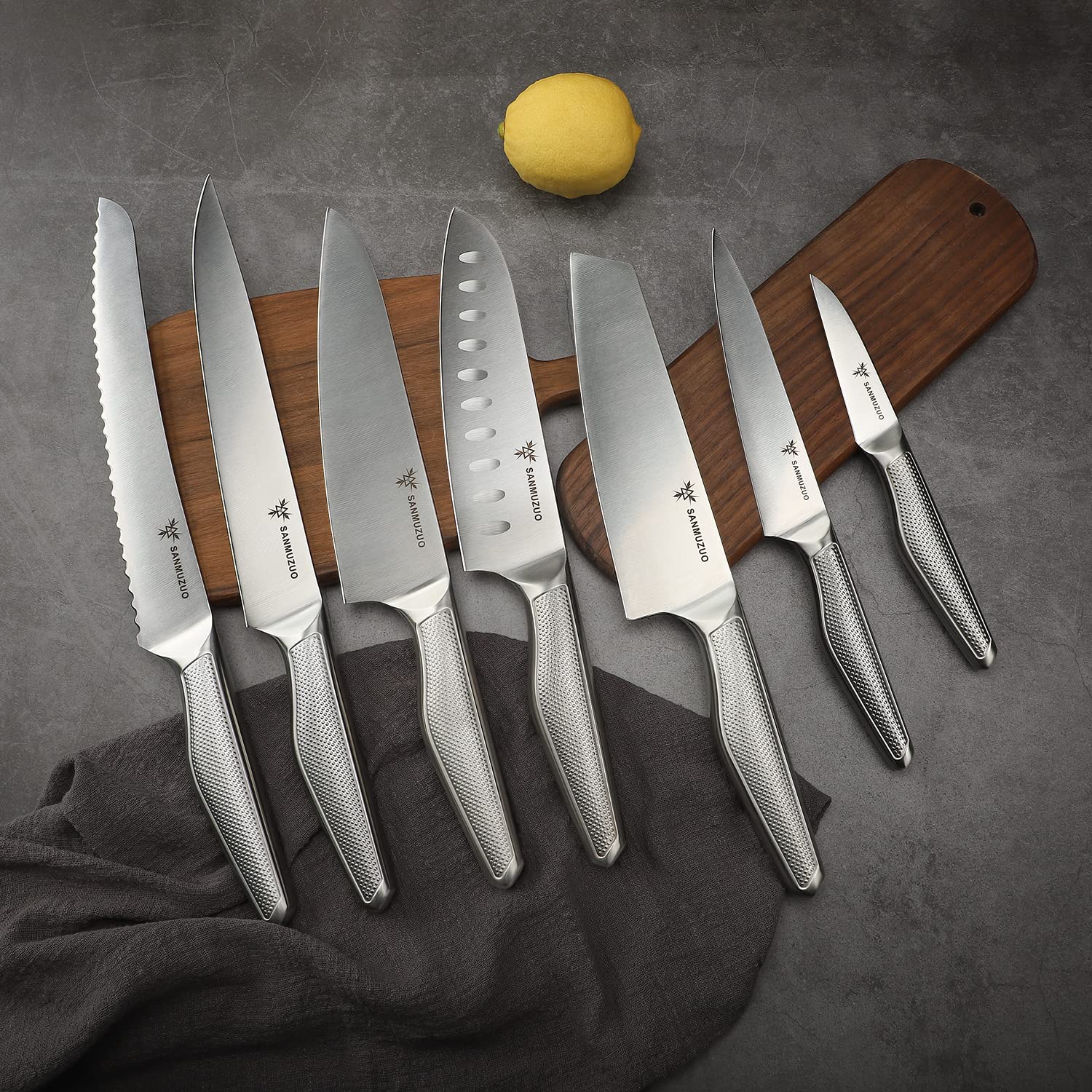 Premium 7-Piece Stainless Steel Kitchen Knife Set - Professional Chef Knives for Cooking, Slicing & Dicing - Zhen Series - Ideal for Home Chefs & Culinary Enthusiasts