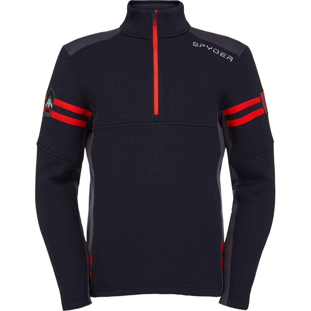 Spyder Wengen 1/2 Zip Fleece Jacket - Men's Lightweight Thermal Pullover for Skiing, Hiking & Outdoor Activities