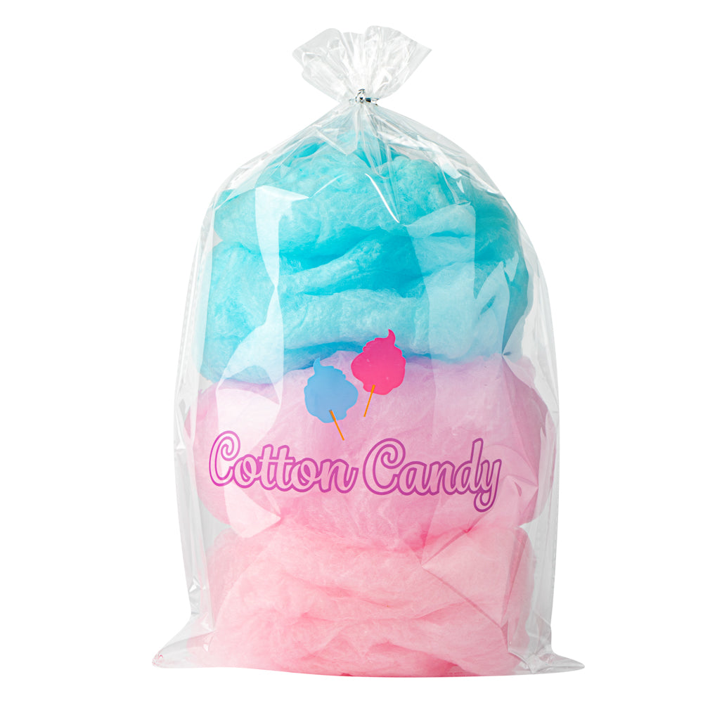 Clear Plastic Cotton Candy Bags 12x18 Inches - 100 Count Box | Bulk Packaging for Candy, Concessions & Party Favors