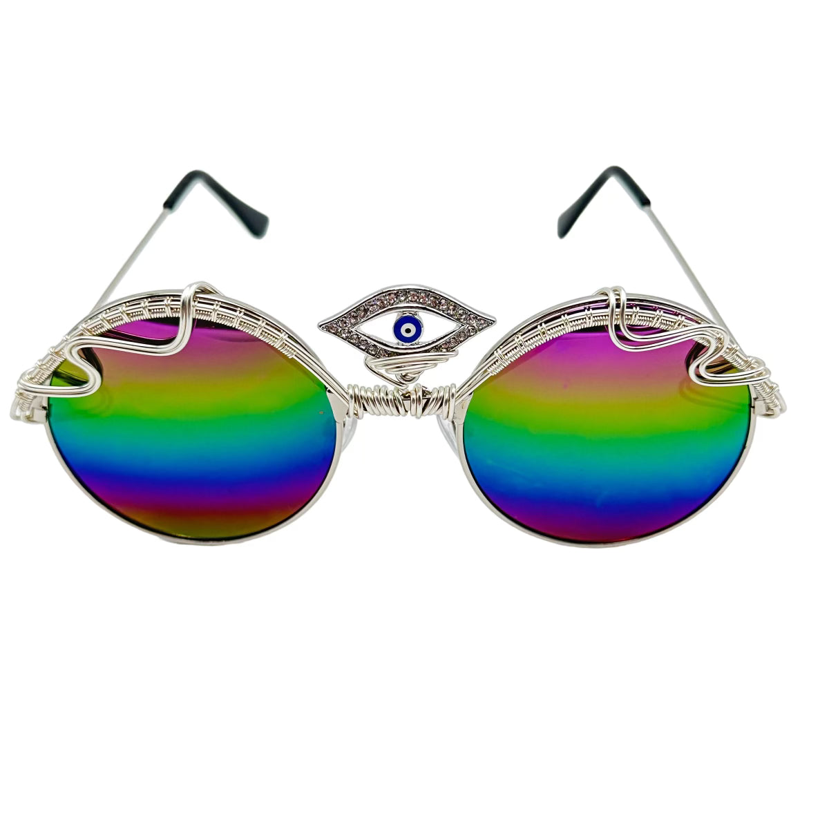 New Silver Rainbow 3rd Eye Chakra Necklace – Spiritual Healing Jewelry for Meditation & Yoga | Perfect for Energy Balancing & Mindfulness Practice